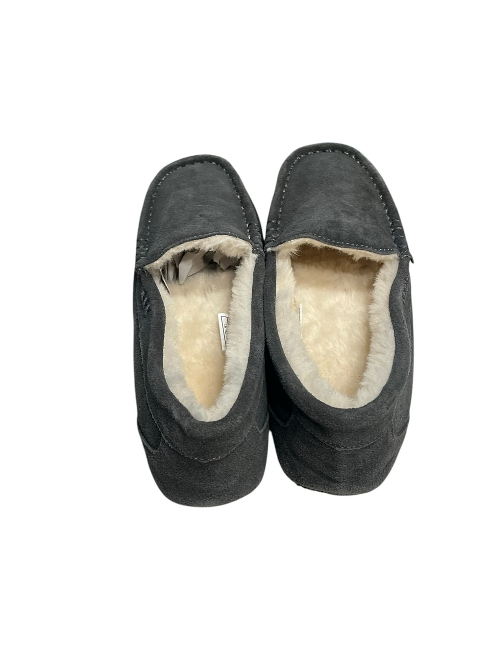 NWOT Dream Paris Gray Faux Fur Faux Leather Slipper Shoes - Size 9 - Picture 3 of 6